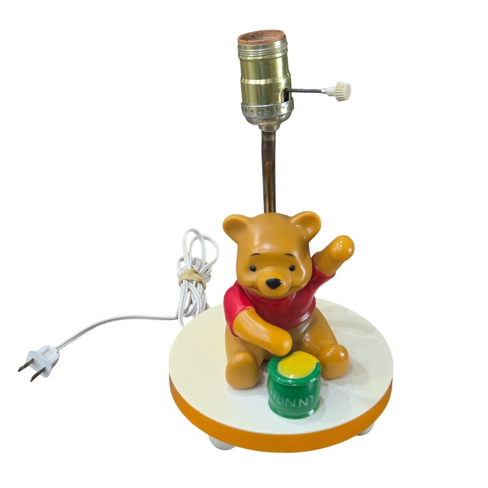 Vintage Winnie the Pooh‎ Lamp Kids Room Nursery Decor Cute Honey Pot 1980